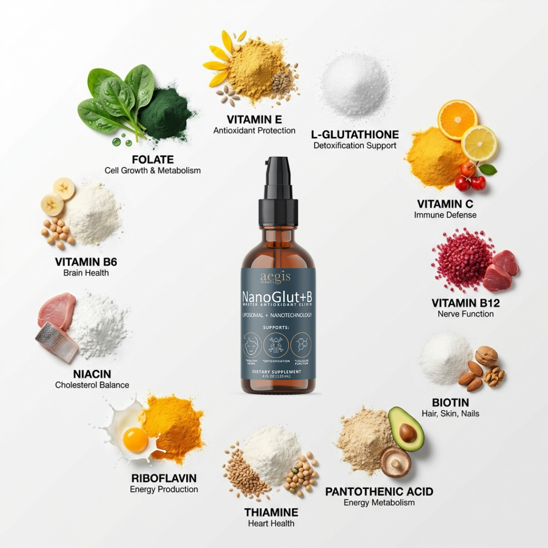 Nano Liposomal Glutathione + Methylated B Complex Aegis Formulas Nano Liposomal Glutathione + Methylated B Complex Aegis Formulas